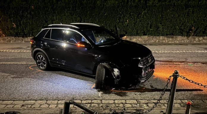 Vaduz – Kollision mit Eisenpfosten