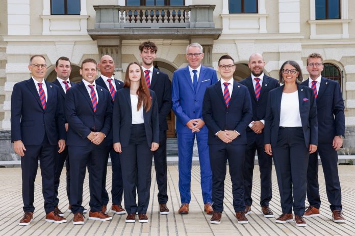 Liechtenstein Vaduz Verabschiedung Euro-Skills Regierungsrat Daniel Oehry