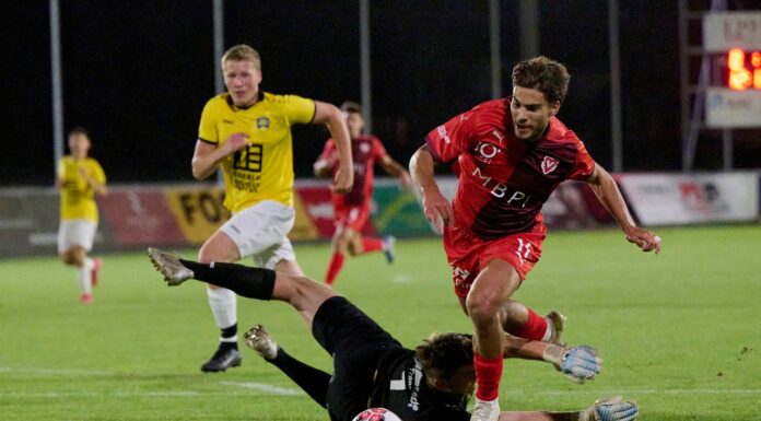 Bild: Angelo Campos im Cupspiel FC Triesenberg II - FC Vaduz I. Foto: Michael Zanghellini