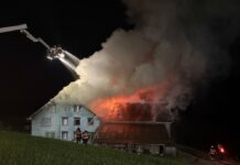 Holzschopf und Wohnhaus in Brand geraten