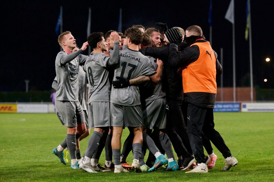 1 Jubel nach 0-1 durch Liridon Berisha in Nyon, am 28.11.2025.M.Z.,jpg