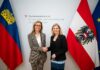 Regierungschefin-Stellvertreterin Sabine Monauni zu Besuch in Wien