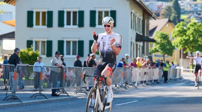 Dario Rapps, der grosse Sieger des Rad-Kriteriums in Mauren