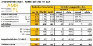 Die Lage auf dem Arbeitsmarkt im Juni 2026