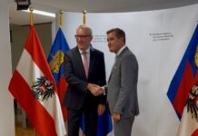 Regierungsrat Daniel Oehry zu Arbeitsbesuch in Wien