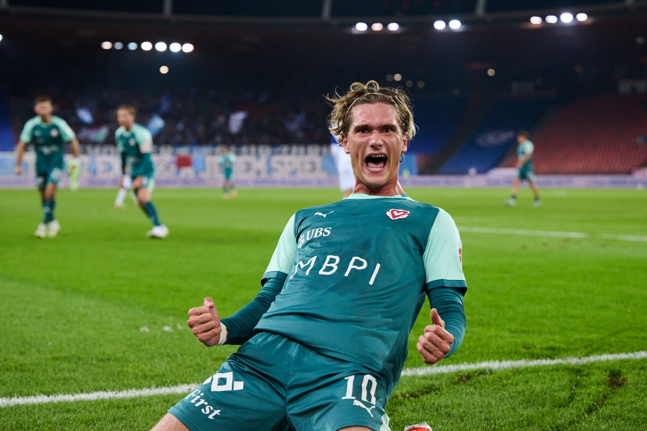 Juan Cabrera FC Vaduz jubelt. nach seinem Tor zum 1-2, Foto-M.Z.
