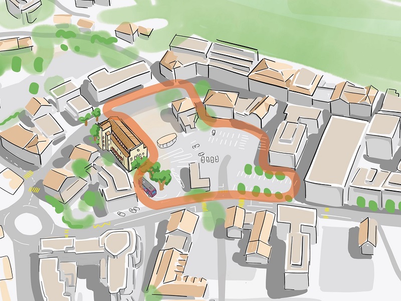 MM Neugestaltung Rathausplatz mit Umgebung
